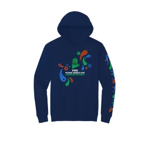 FIFA FUTSAL WORLD CUP UZBEKISTAN 2024? BLUE GRAPHIC HOODIE - UNISEX